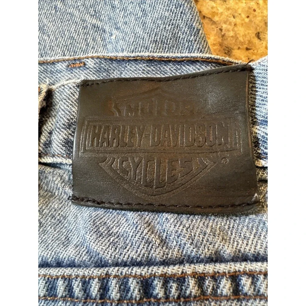 Harley Davidson Jeans Mens 40x30(29) Straight Leg Medium Wash 100% Cotton
